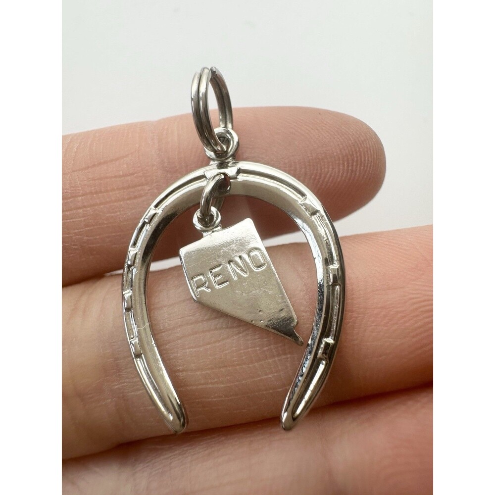 Vintage Sterling Silver Reno Horseshoe Charm